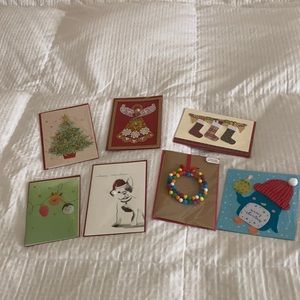 Bundle of 7 Papyrus Handmade Christmas Cards - NWT